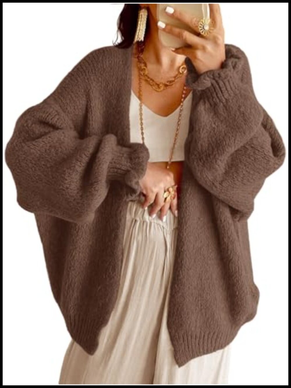 Oversized Cardigan Sweaters for Women Fall Chunky Long Sleeve Knit